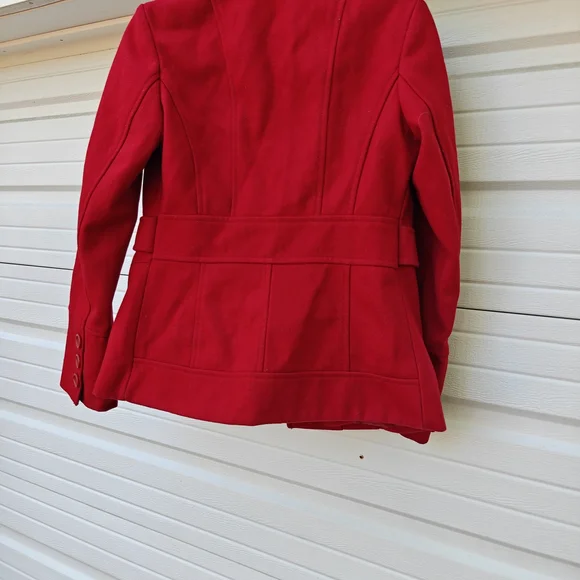 Guess Women's Bold Red Peacoat - Picture 2 of 6